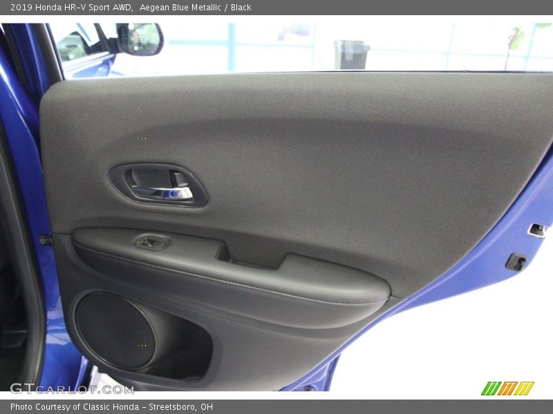 Aegean Blue Metallic / Black 2019 Honda HR-V Sport AWD