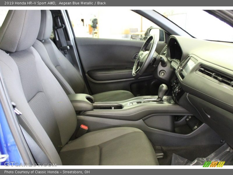 Aegean Blue Metallic / Black 2019 Honda HR-V Sport AWD
