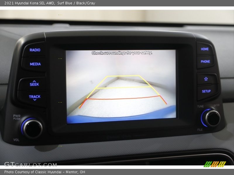 Controls of 2021 Kona SEL AWD