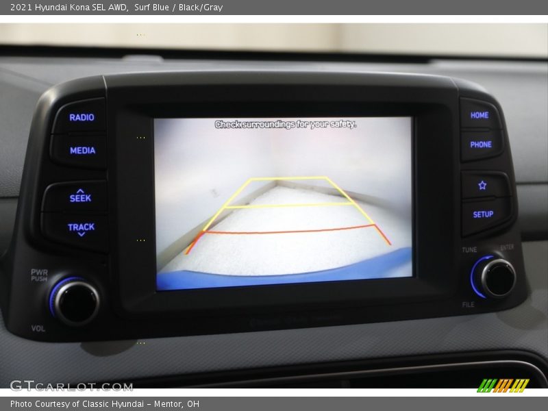 Controls of 2021 Kona SEL AWD