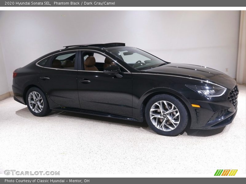 Phantom Black / Dark Gray/Camel 2020 Hyundai Sonata SEL