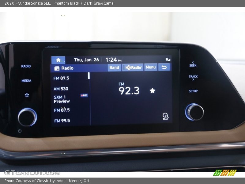 Phantom Black / Dark Gray/Camel 2020 Hyundai Sonata SEL