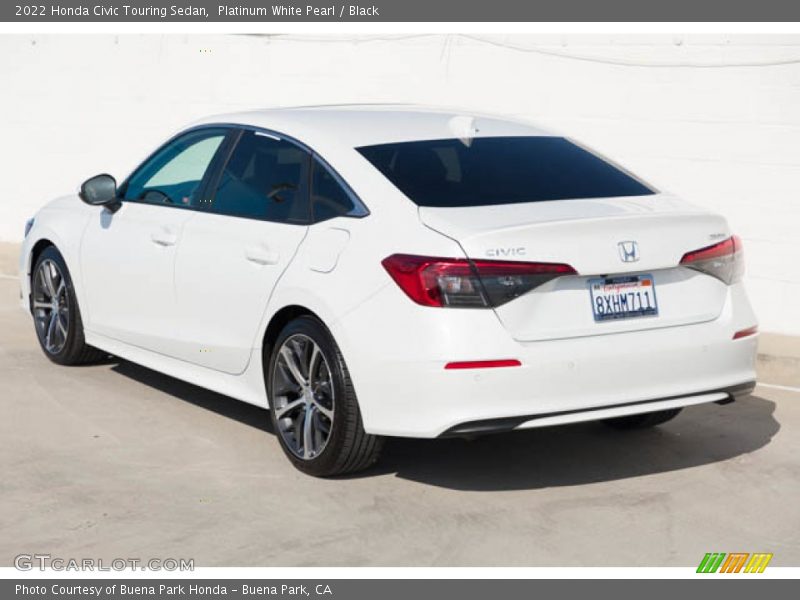 Platinum White Pearl / Black 2022 Honda Civic Touring Sedan