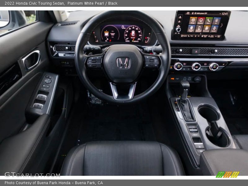 Platinum White Pearl / Black 2022 Honda Civic Touring Sedan