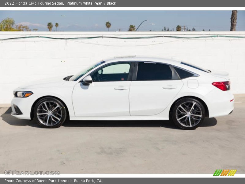Platinum White Pearl / Black 2022 Honda Civic Touring Sedan