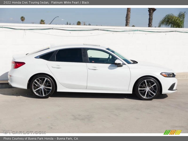 Platinum White Pearl / Black 2022 Honda Civic Touring Sedan