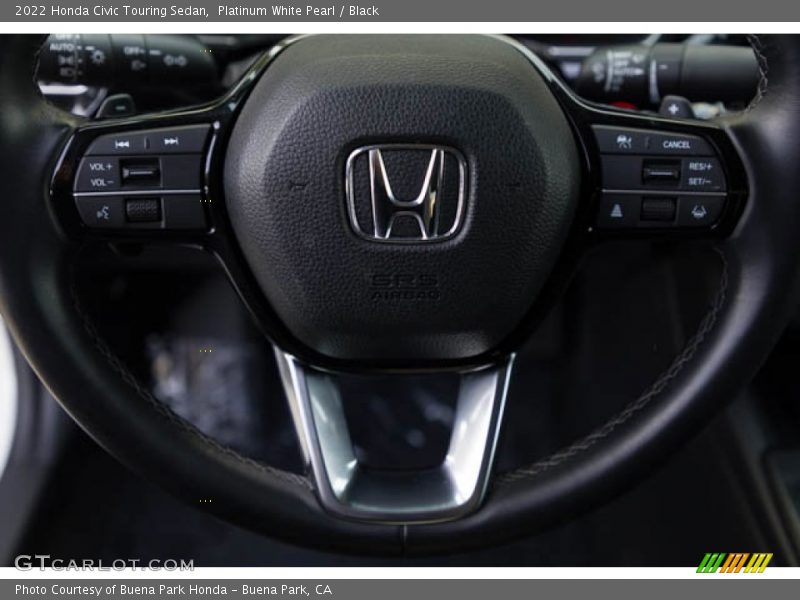 Platinum White Pearl / Black 2022 Honda Civic Touring Sedan