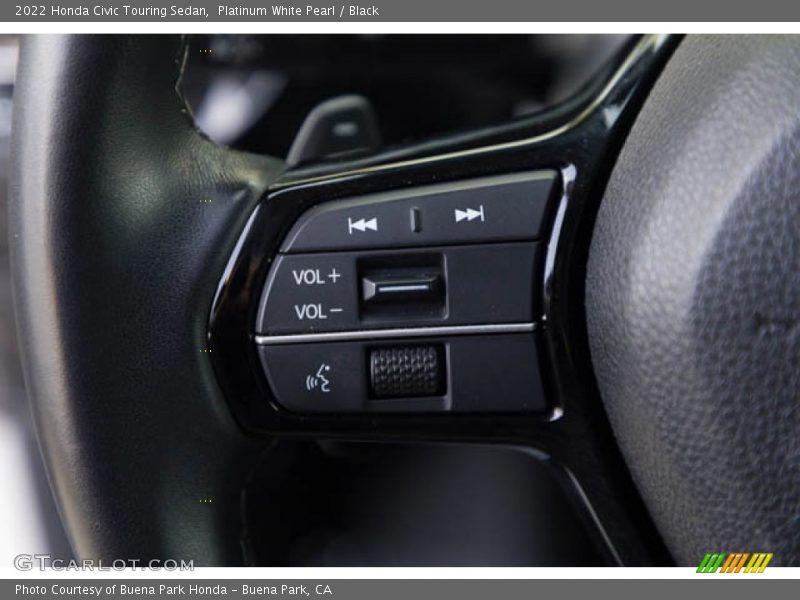 Platinum White Pearl / Black 2022 Honda Civic Touring Sedan