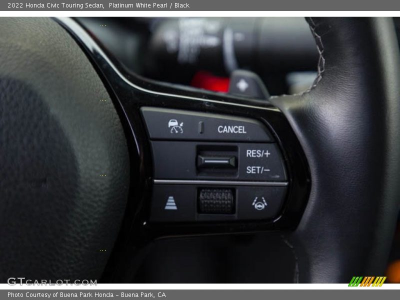 Platinum White Pearl / Black 2022 Honda Civic Touring Sedan