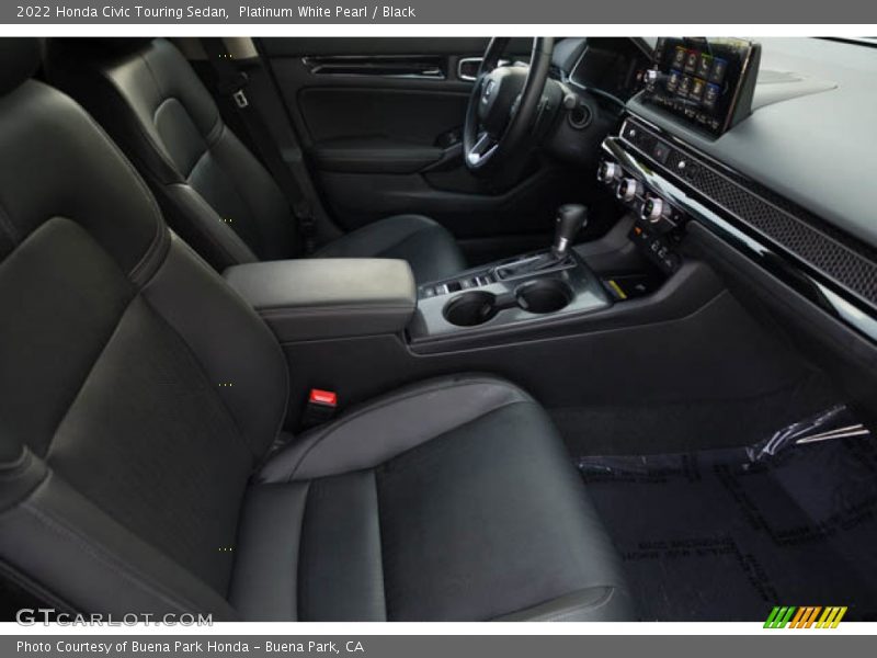 Platinum White Pearl / Black 2022 Honda Civic Touring Sedan