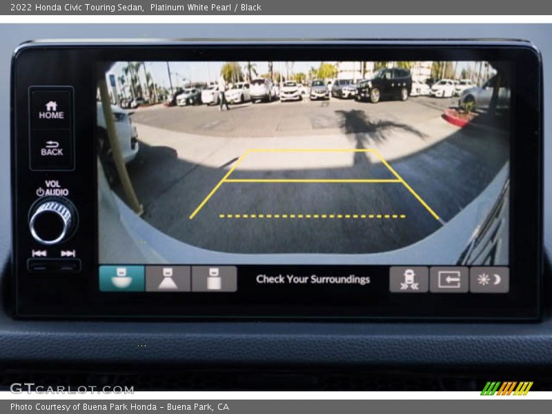 Platinum White Pearl / Black 2022 Honda Civic Touring Sedan
