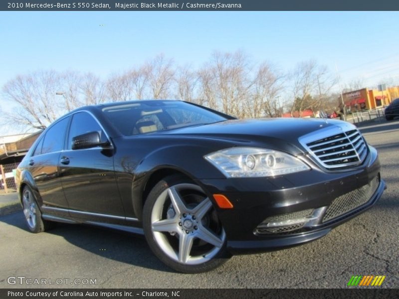 Majestic Black Metallic / Cashmere/Savanna 2010 Mercedes-Benz S 550 Sedan