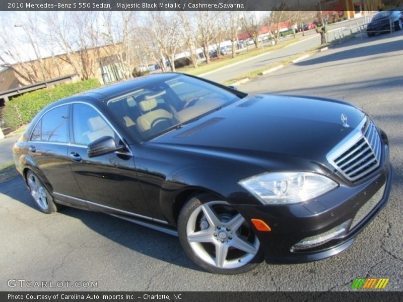 Majestic Black Metallic / Cashmere/Savanna 2010 Mercedes-Benz S 550 Sedan