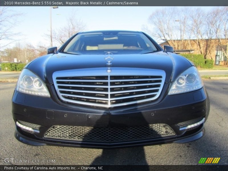 Majestic Black Metallic / Cashmere/Savanna 2010 Mercedes-Benz S 550 Sedan