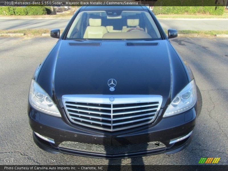 Majestic Black Metallic / Cashmere/Savanna 2010 Mercedes-Benz S 550 Sedan