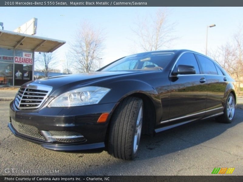 Majestic Black Metallic / Cashmere/Savanna 2010 Mercedes-Benz S 550 Sedan