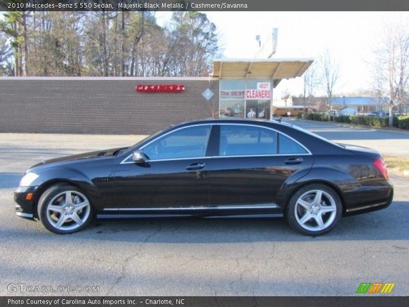 Majestic Black Metallic / Cashmere/Savanna 2010 Mercedes-Benz S 550 Sedan