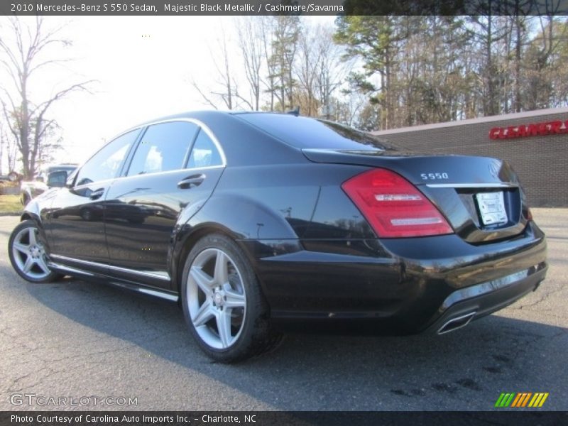 Majestic Black Metallic / Cashmere/Savanna 2010 Mercedes-Benz S 550 Sedan