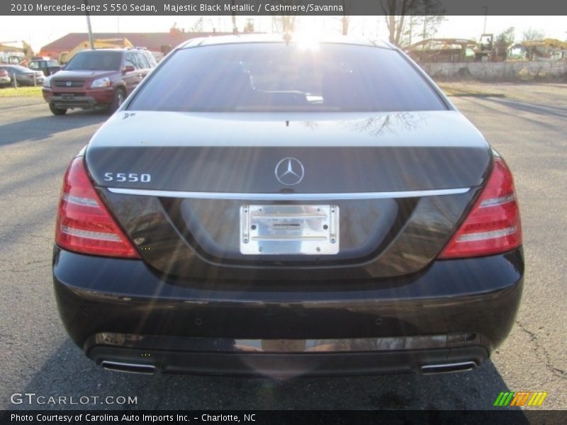 Majestic Black Metallic / Cashmere/Savanna 2010 Mercedes-Benz S 550 Sedan