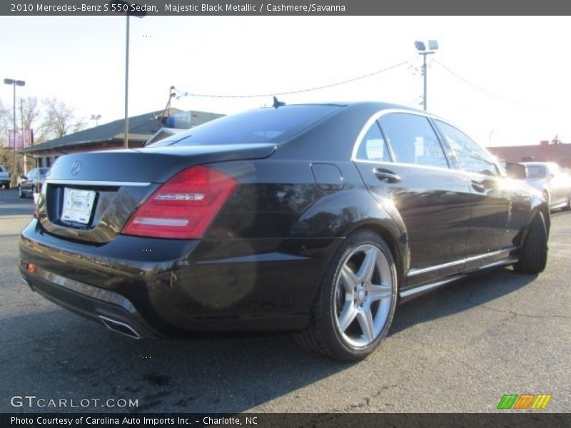 Majestic Black Metallic / Cashmere/Savanna 2010 Mercedes-Benz S 550 Sedan