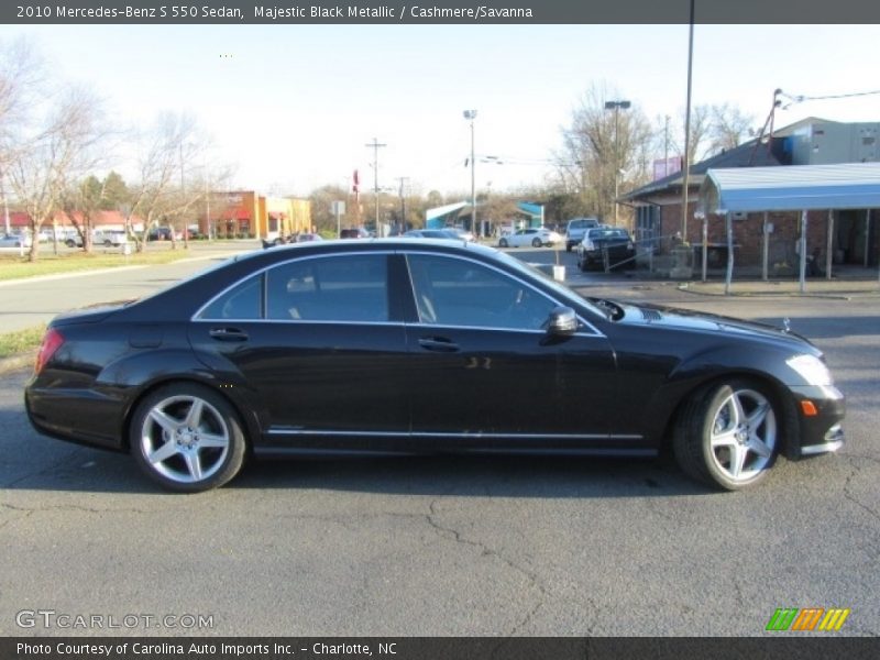 Majestic Black Metallic / Cashmere/Savanna 2010 Mercedes-Benz S 550 Sedan