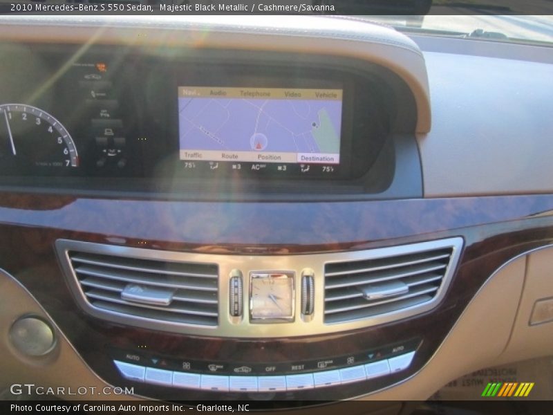Majestic Black Metallic / Cashmere/Savanna 2010 Mercedes-Benz S 550 Sedan