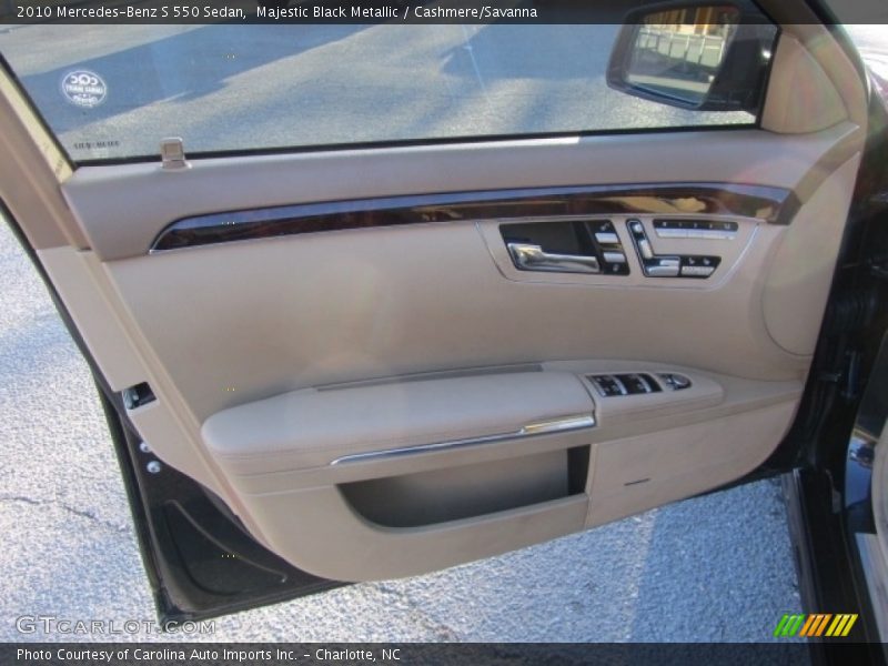 Majestic Black Metallic / Cashmere/Savanna 2010 Mercedes-Benz S 550 Sedan