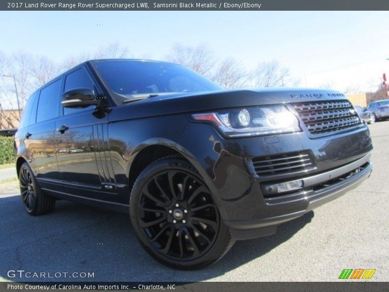 Santorini Black Metallic / Ebony/Ebony 2017 Land Rover Range Rover Supercharged LWB
