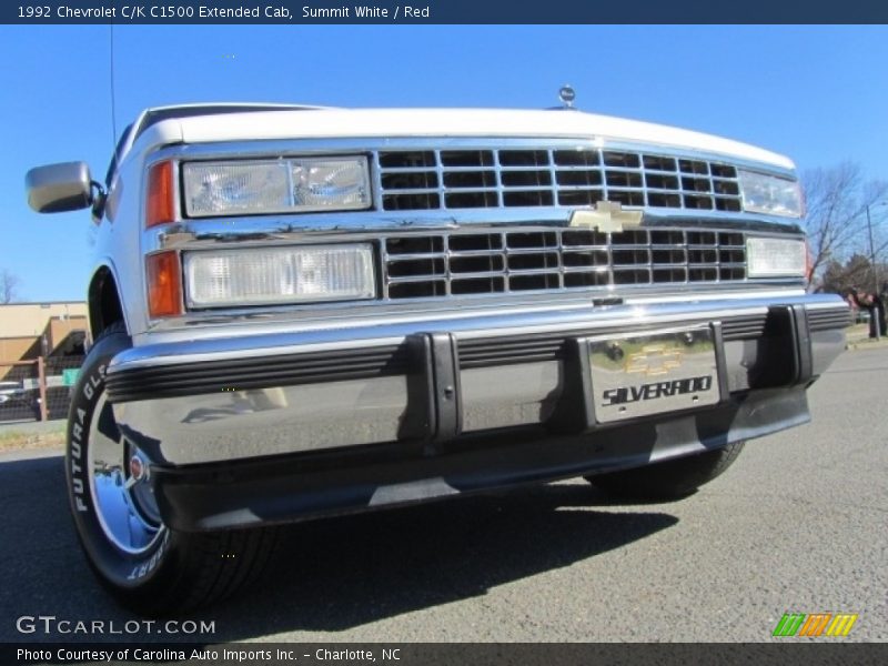 Summit White / Red 1992 Chevrolet C/K C1500 Extended Cab