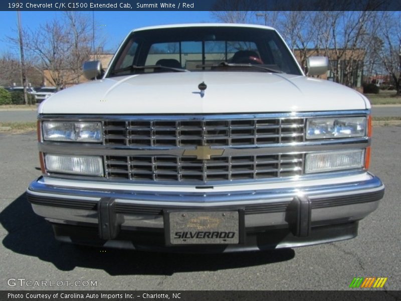 Summit White / Red 1992 Chevrolet C/K C1500 Extended Cab