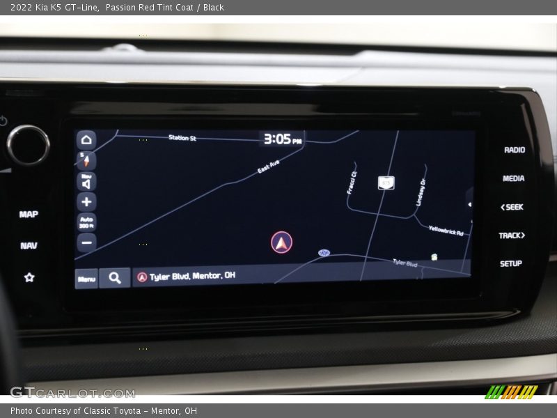 Navigation of 2022 K5 GT-Line