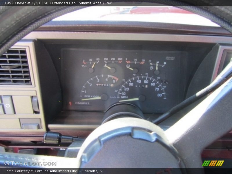  1992 C/K C1500 Extended Cab C1500 Extended Cab Gauges