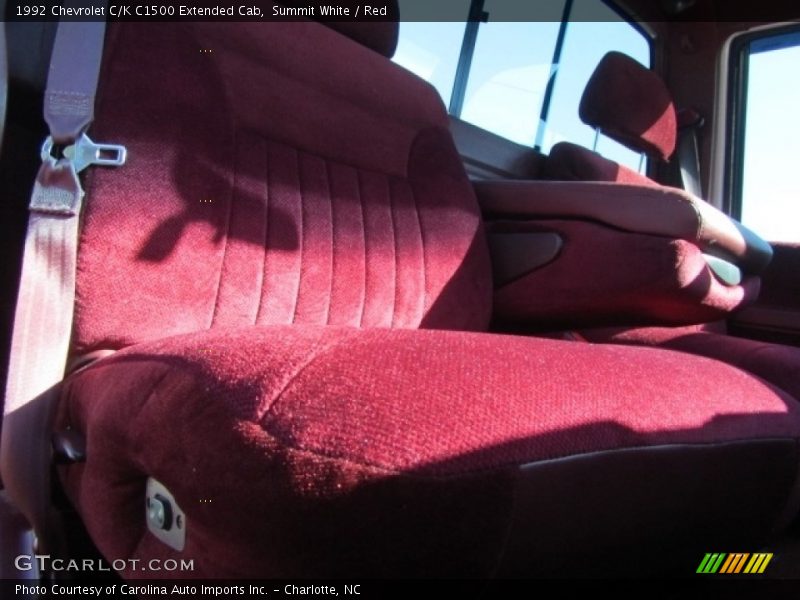 Summit White / Red 1992 Chevrolet C/K C1500 Extended Cab