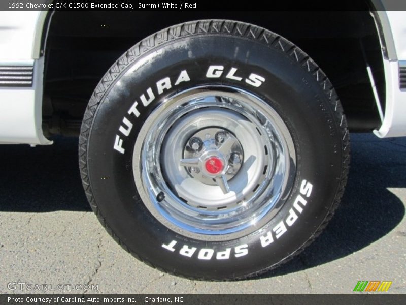 Summit White / Red 1992 Chevrolet C/K C1500 Extended Cab