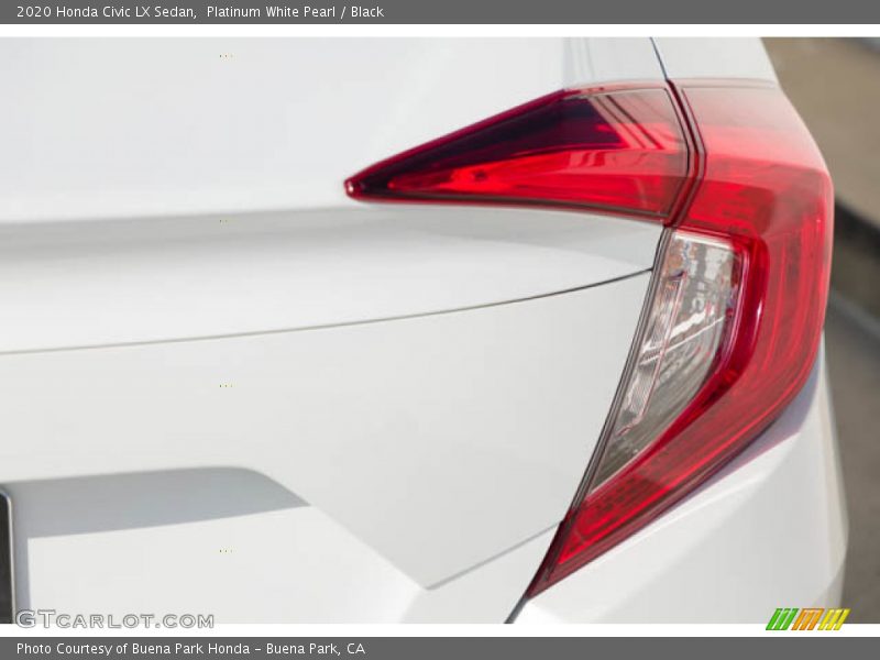 Platinum White Pearl / Black 2020 Honda Civic LX Sedan