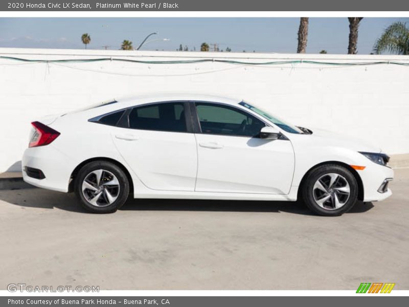 Platinum White Pearl / Black 2020 Honda Civic LX Sedan
