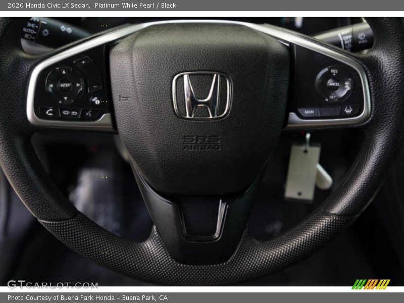 Platinum White Pearl / Black 2020 Honda Civic LX Sedan