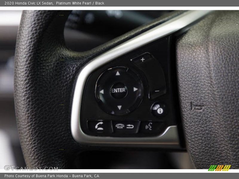 Platinum White Pearl / Black 2020 Honda Civic LX Sedan