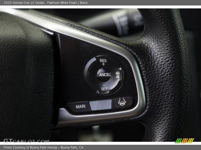 Platinum White Pearl / Black 2020 Honda Civic LX Sedan