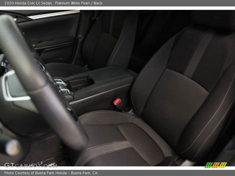 Platinum White Pearl / Black 2020 Honda Civic LX Sedan