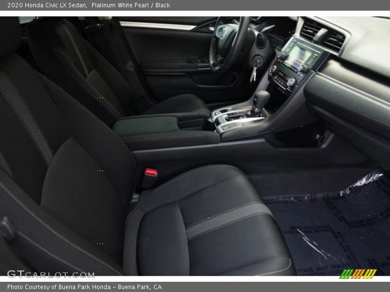 Platinum White Pearl / Black 2020 Honda Civic LX Sedan