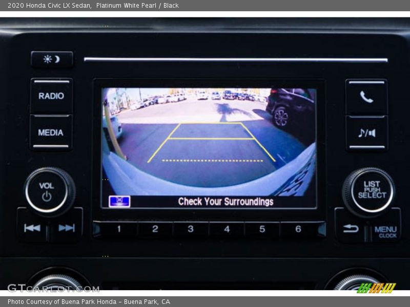 Platinum White Pearl / Black 2020 Honda Civic LX Sedan