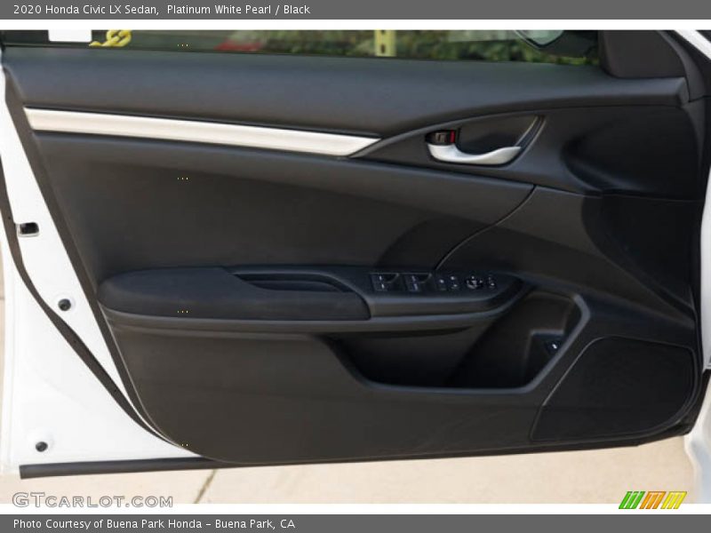 Platinum White Pearl / Black 2020 Honda Civic LX Sedan