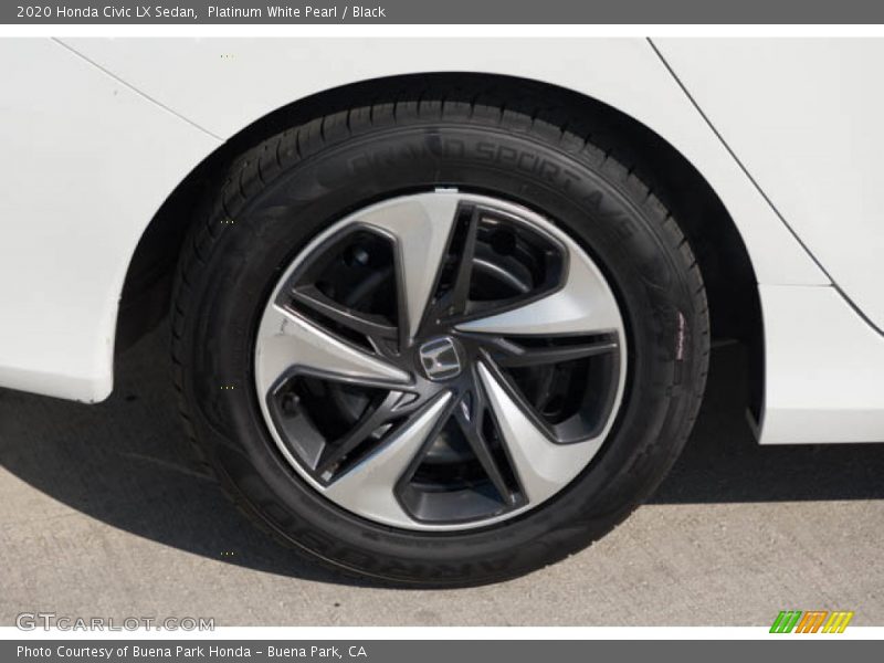 Platinum White Pearl / Black 2020 Honda Civic LX Sedan