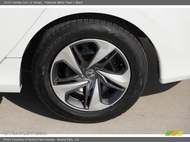 Platinum White Pearl / Black 2020 Honda Civic LX Sedan