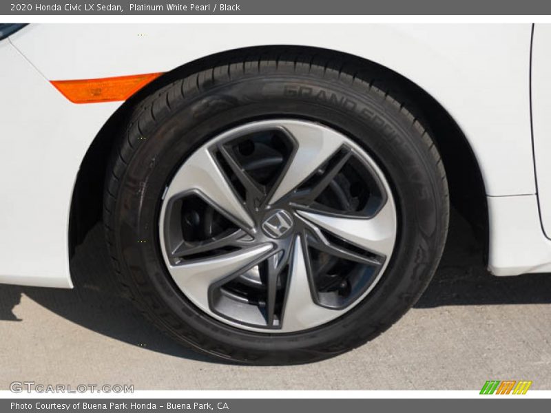 Platinum White Pearl / Black 2020 Honda Civic LX Sedan