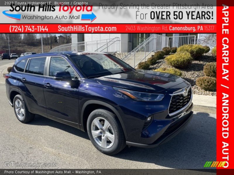 Blueprint / Graphite 2023 Toyota Highlander LE