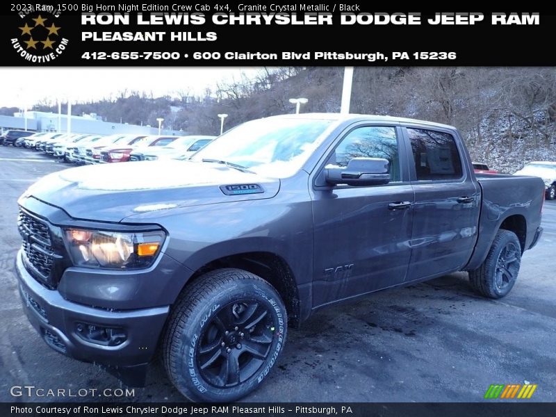 Granite Crystal Metallic / Black 2023 Ram 1500 Big Horn Night Edition Crew Cab 4x4