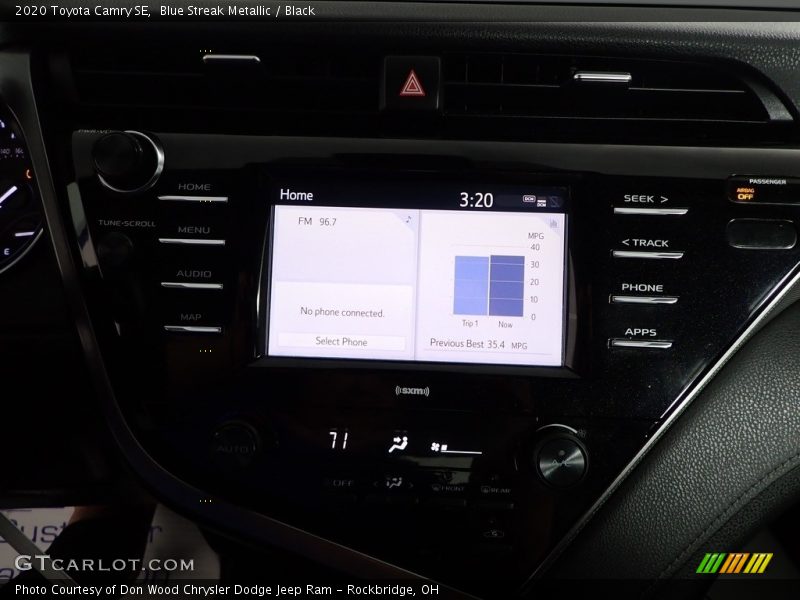 Blue Streak Metallic / Black 2020 Toyota Camry SE