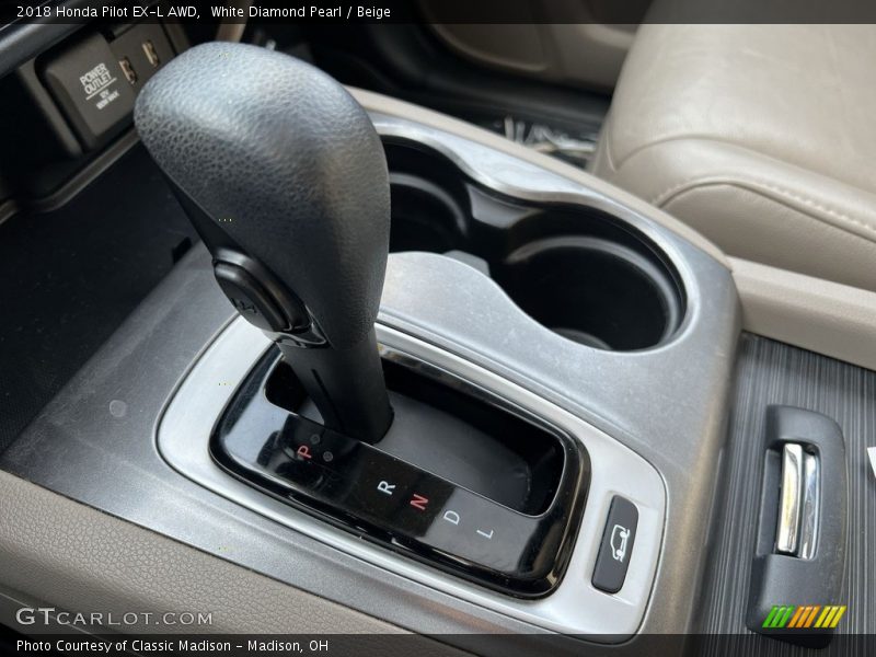 White Diamond Pearl / Beige 2018 Honda Pilot EX-L AWD